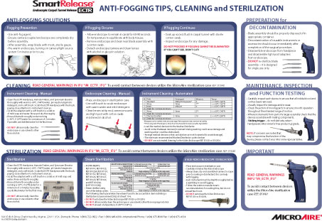 SmartRelease ECTR Cleaning Instructions